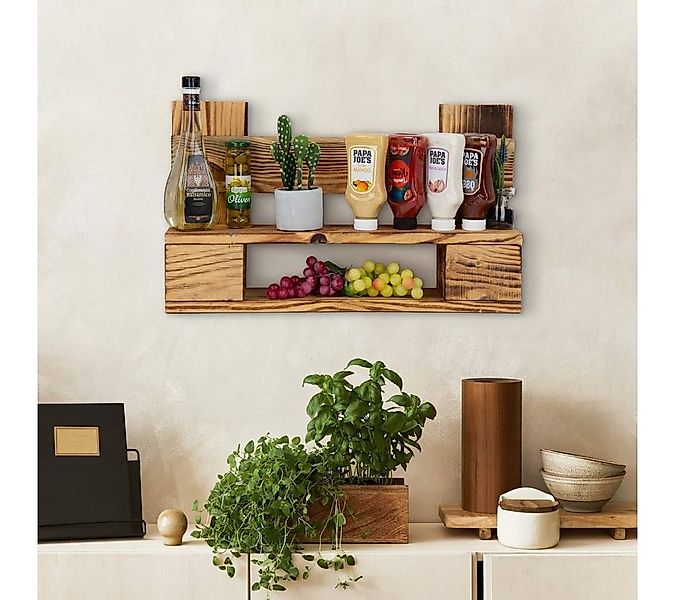 K&L Wall Art Wandregal Palettenmöbel Küche Gewürzregal Vintage Palette Küch günstig online kaufen