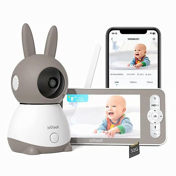 ieGeek Babyphone Babyphone mit Kamera 2K/3MP, 5 Zoll WiFi Video Babyphone P günstig online kaufen