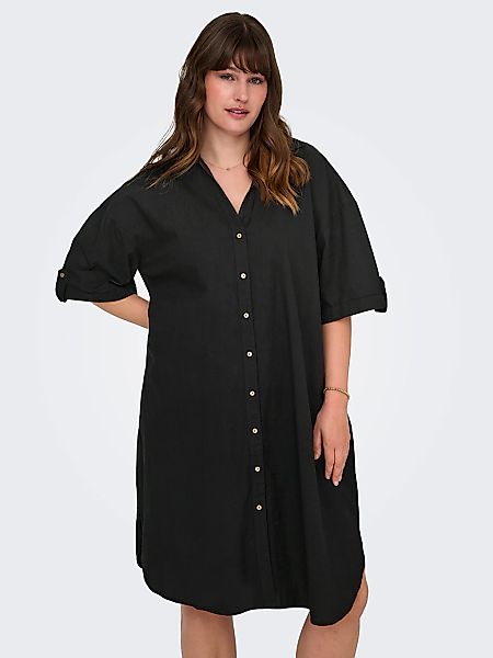 ONLY CARMAKOMA Blusenkleid "CARCOCO SS BLK SHIRT DRESS WVN" günstig online kaufen