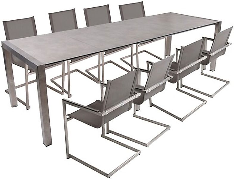 Garden Pleasure Garten-Essgruppe »SIENNA« 9 tlg. tlg. mit ausziehbarem Tisc günstig online kaufen