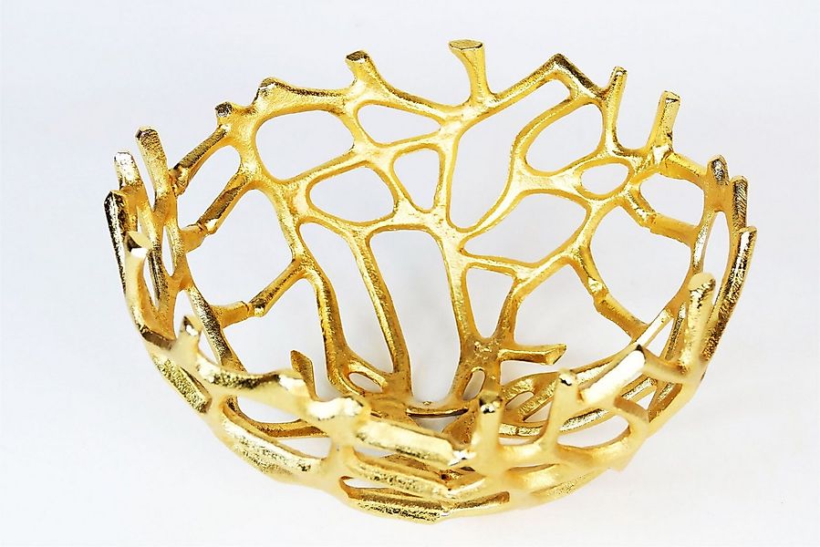 ARTRA Dekoschale Aluminium Schale "Klara" in Gold rund Tischdekoration Tisc günstig online kaufen