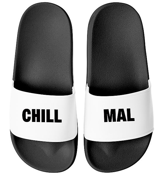 MoonWorks Badeschlappen mit Spruch Lustig Chill günstig online kaufen