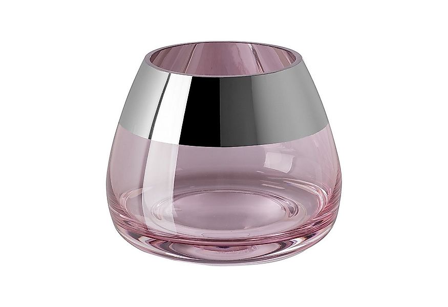 Fink Teelichthalter BELLA Teelichthalter - H.8,5cm x D.11cm - Glas - rose/s günstig online kaufen