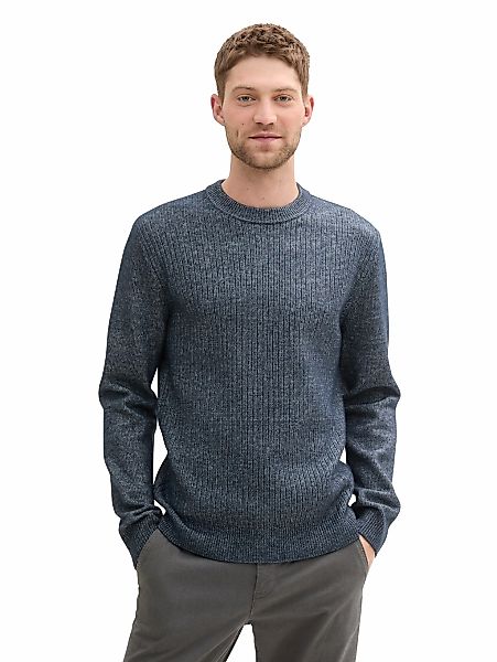 TOM TAILOR Rundhalspullover, mit Rippstruktur günstig online kaufen
