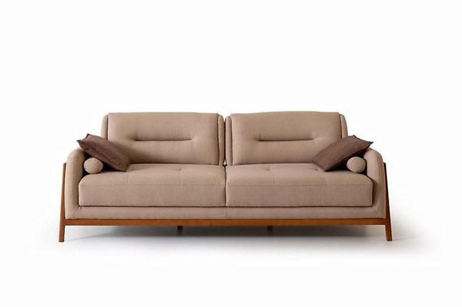 JVmoebel 3-Sitzer Designer Sofa 3 Sitzer Luxus Polster Braun Couch Wohnzimm günstig online kaufen