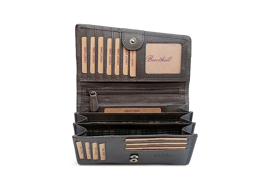 Benthill Geldbörse Damen Groß Echt Leder Portemonnaie Geldbeutel vielen Kar günstig online kaufen