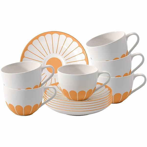 Villeroy & Boch Tasse "Kaffeetassen mit Untertassen Fleur Couleur 160 ml 6e günstig online kaufen