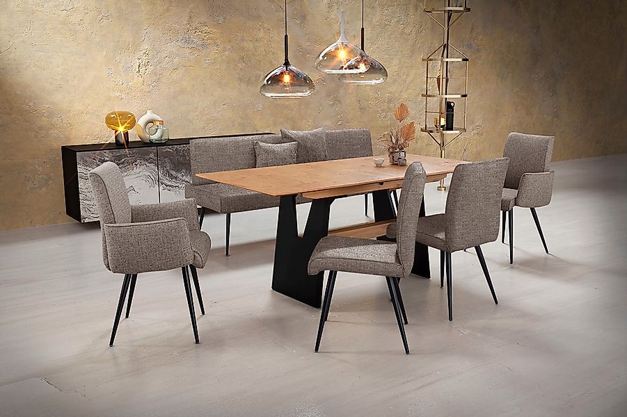 K+W Komfort & Wohnen Essgruppe "Giacomo I" 6 Stk. tlg. 2 Stühle und 2 Armle günstig online kaufen