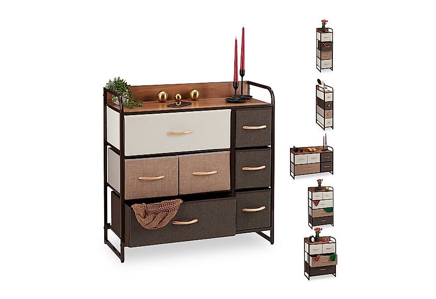 relaxdays Beistellschrank Schubladenschrank vers. Designs C günstig online kaufen