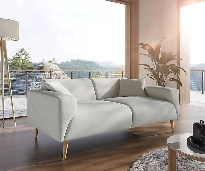 Sofa Svea Flachgewebe Mint 190x90 cm 2-Sitzer günstig online kaufen
