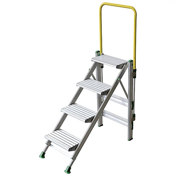 Facal Klapptreppe Plio mit Sicherheitsbügel Aluminium 4 Stufen günstig online kaufen