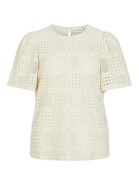 Vila Blusenshirt Modische Bluse mit Gelochtem Strick Muster VINOVIRA O-NECK günstig online kaufen