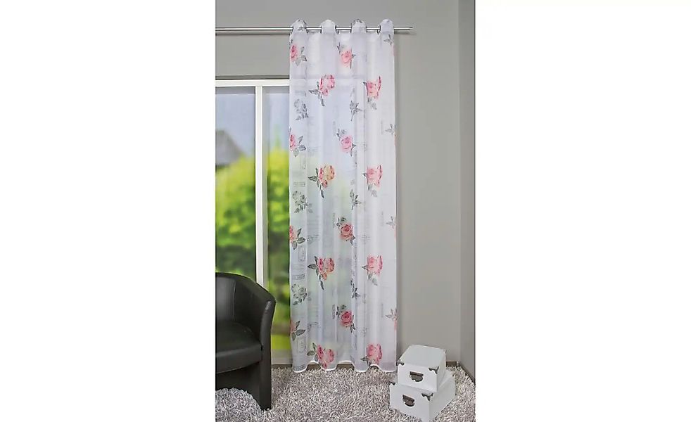 HOME WOHNIDEEN Gardine "AMORE" Ösen 1 Stk. tlg. HxB: 245x140, Romantischer günstig online kaufen