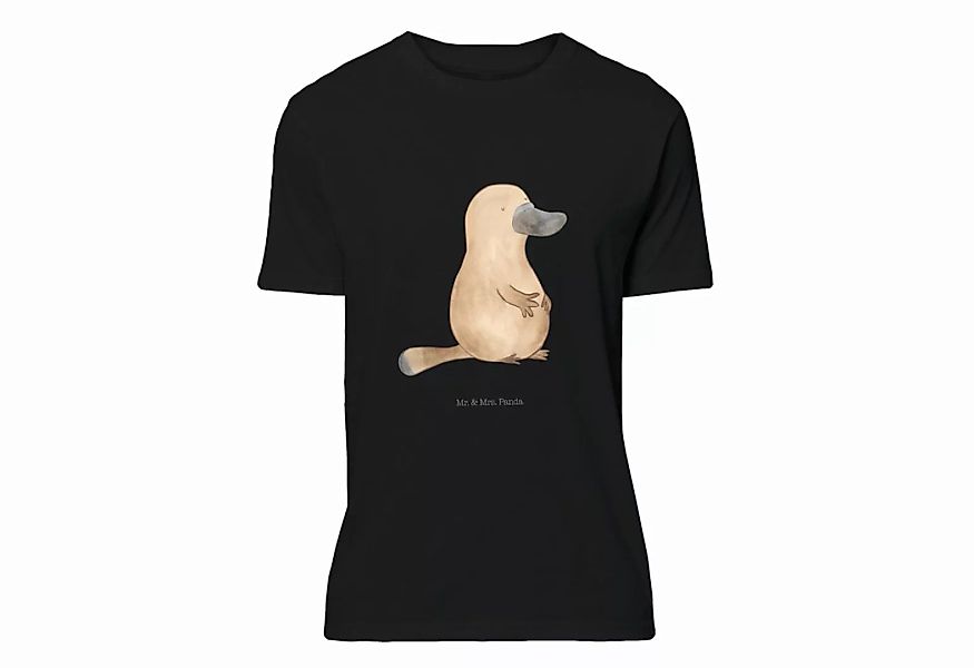 Mr. & Mrs. Panda T-Shirt Schnabeltier mutig - Schwarz - Geschenk, Neuanfang günstig online kaufen