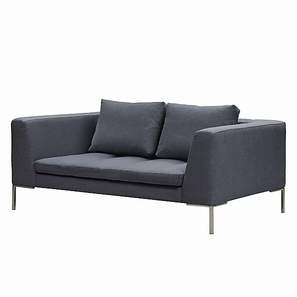 home24 Studio Copenhagen Sofa Madison 2-Sitzer Anthrazit Webstoff 174x66x10 günstig online kaufen