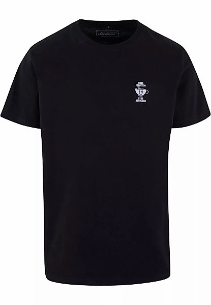 MisterTee T-Shirt "MisterTee Herren More Espresso Less Depresso Tee EMB" günstig online kaufen