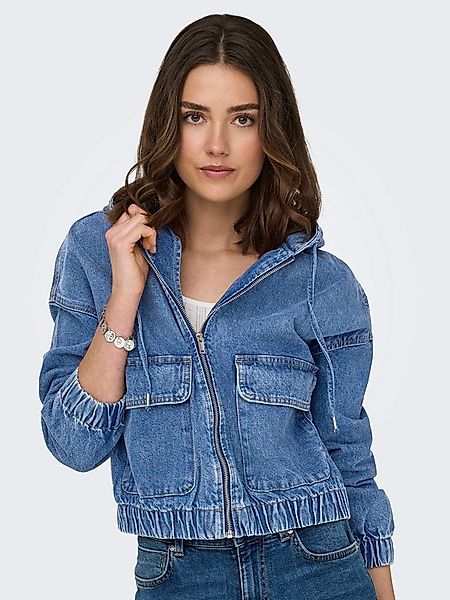 ONLY Jeansjacke ONLKENZIE – Jeansblouson mit Kapuze und Reißverschluss unif günstig online kaufen