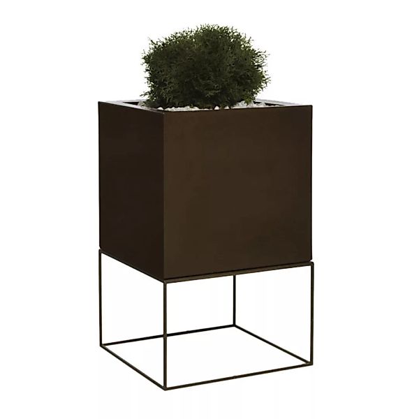 Vondom - Vela Pflanzkübel - bronze/matt/LxBxH 40x40x70cm günstig online kaufen