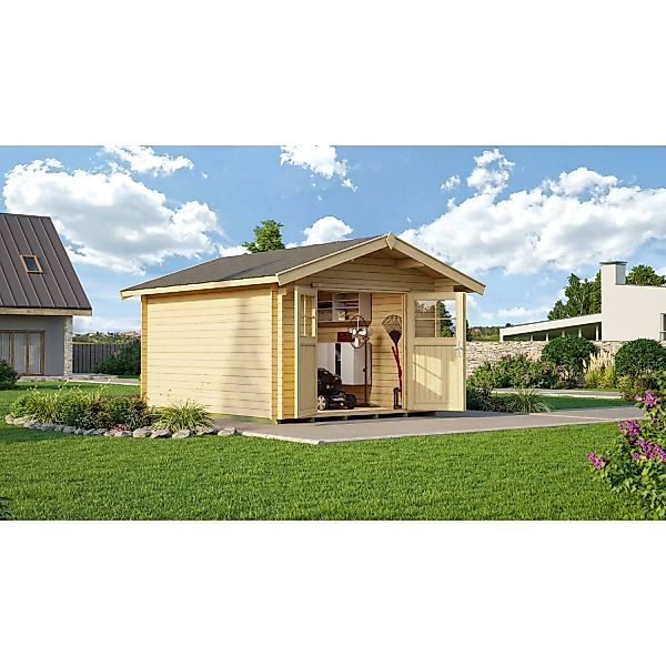 Weka Holz-Gartenhaus Satteldach Unbehandelt 370 cm günstig online kaufen