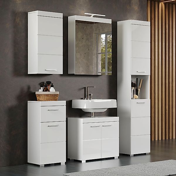welltime Badmöbel-Set »Avena«, (Set, 5 St.), Hochschrank, WBU, Spiegelschra günstig online kaufen