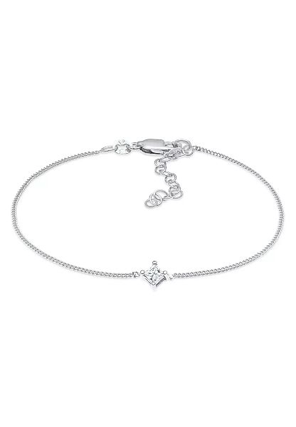 Elli DIAMONDS Armband "Solitär Viereck Diamant (0.1 ct.) 925 Silber" günstig online kaufen
