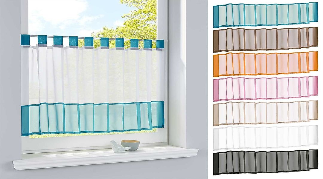 Gardinenbox Scheibengardine (1 St), Schlaufen, transparent, günstig online kaufen