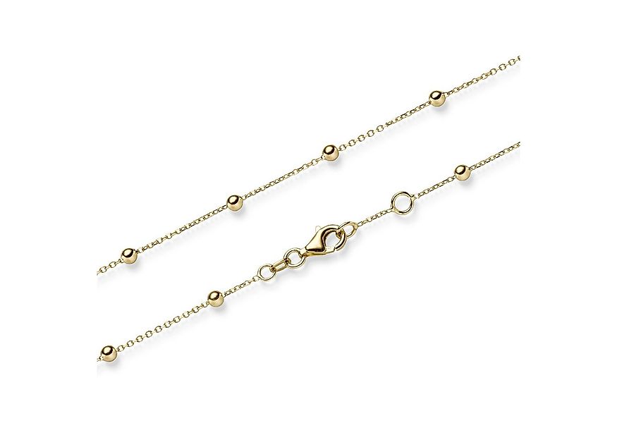 HOPLO Goldkette Goldkette Ankerkette mit Kügelchen 1,0mm Länge 19 cm 585-14 günstig online kaufen