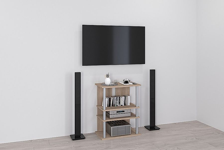 FMD Media-Regal Variant, Regal auf Rollen, Multimedia, TV, Hifi, 3 Böden, 6 günstig online kaufen