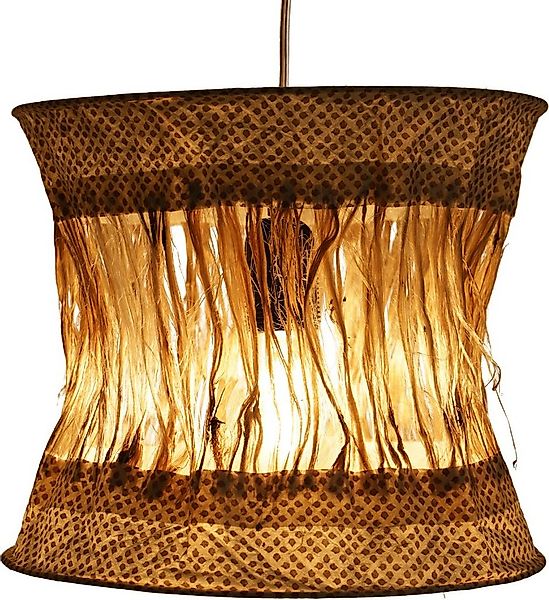 Guru-Shop Lampenschirm Runde Boho Papier Hängelampe, Lokta.. günstig online kaufen
