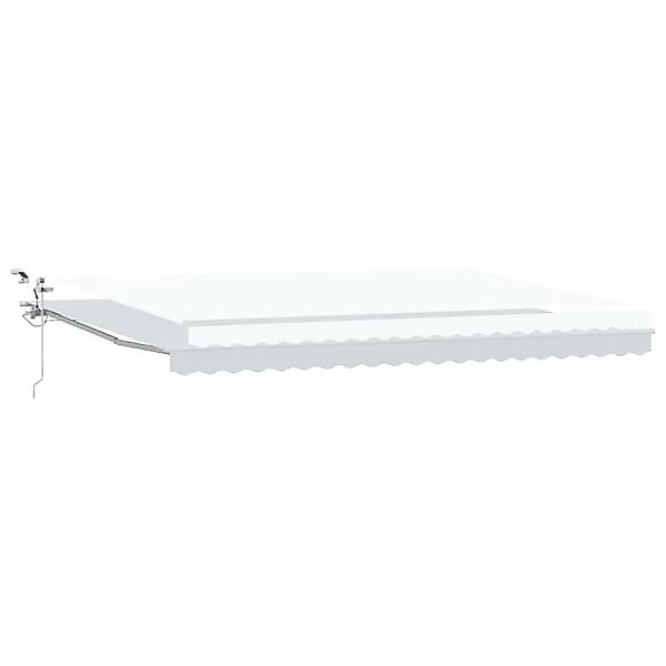 vidaXL Einziehbare Markise Weiß 500 x 350 cm Polyester und Metall 3331536 günstig online kaufen