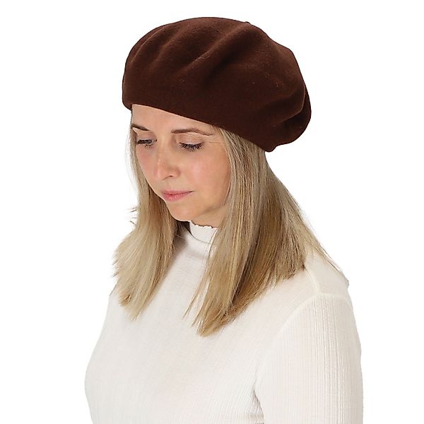 halsüberkopf Accessoires Baskenmütze Filzbaske aus reinem günstig online kaufen