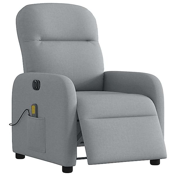 vidaXL Sessel Massagesessel Elektrisch Hellgrau Stoff günstig online kaufen