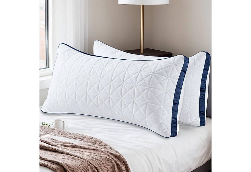 LuxusKollektion Sitzkissen Orthopädische Kissen 40x80cm 2er Set Marineblau günstig online kaufen