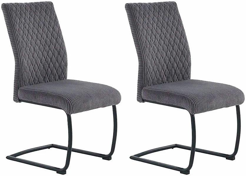 Jockenhöfer Gruppe Freischwinger "Anja (Set, 2 St.)", (Set), 2 St., Cord, b günstig online kaufen