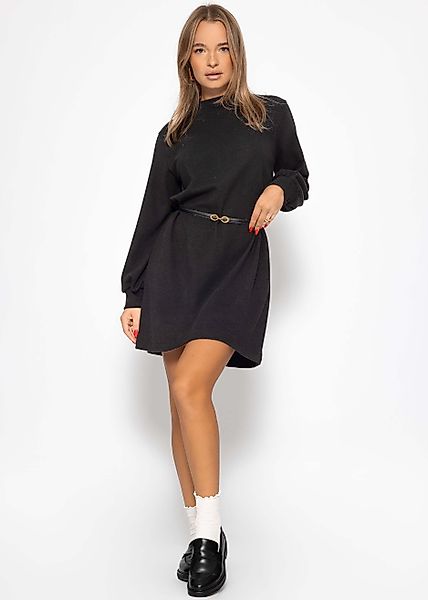 SASSYCLASSY Minikleid Sweatkleid mit Stehkragen für günstig online kaufen