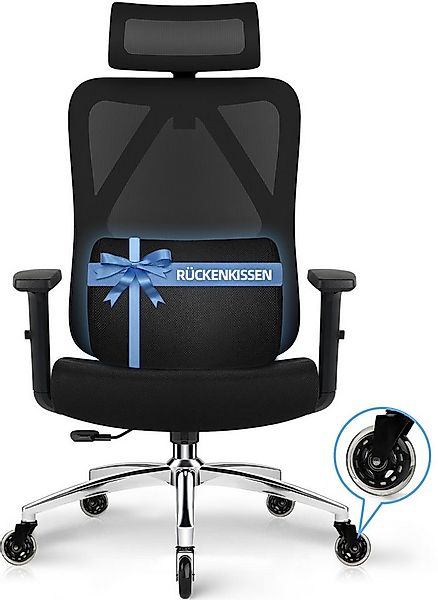 Lexzurn Bürostuhl Bürostuhl ergonomisch, Schreibtischstuhl 3D Memory-Schaum günstig online kaufen