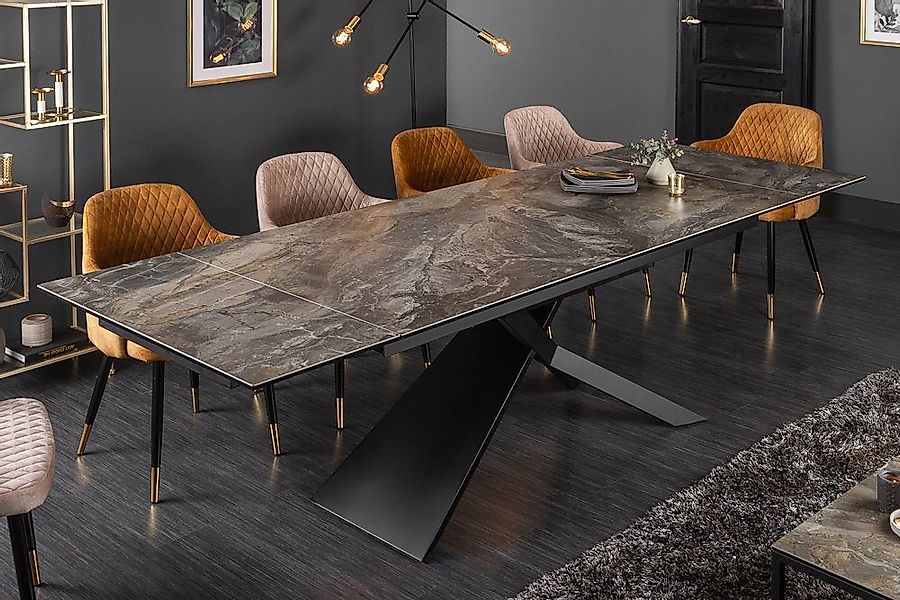 riess-ambiente Esstisch EUPHORIA 180-220-260cm taupe/schwarz – günstig online kaufen