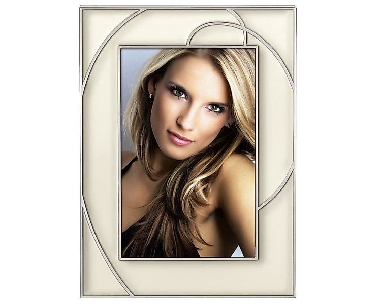 Hama Bilderrahmen Porträtrahmen New Jersey 10x15cm Weiß, (einzeln), Mit sil günstig online kaufen