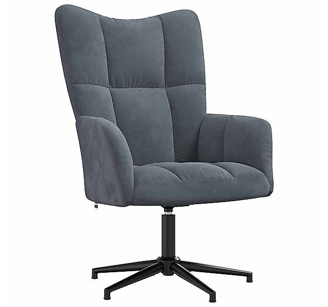 vidaXL Sessel Relaxsessel Dunkelgrau Samt (1-St) günstig online kaufen