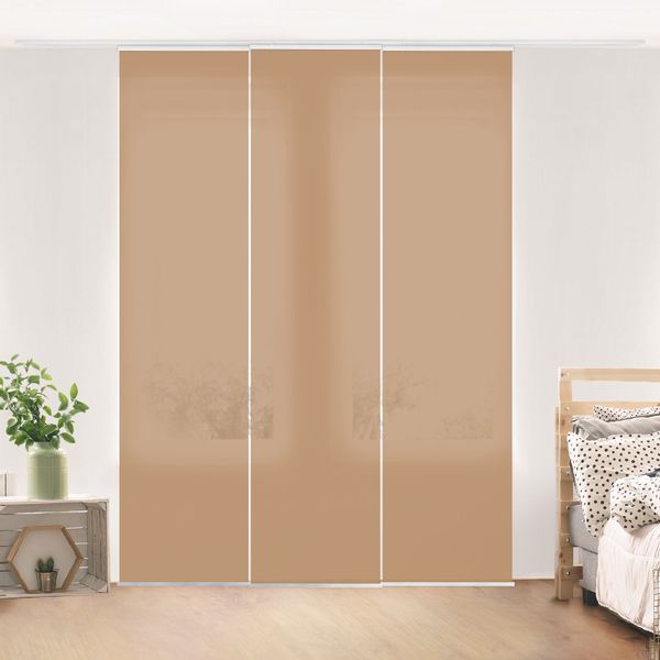 Bilderdepot24 Schiebegardine modern Flächenvorhang blickdicht Terracotta günstig online kaufen