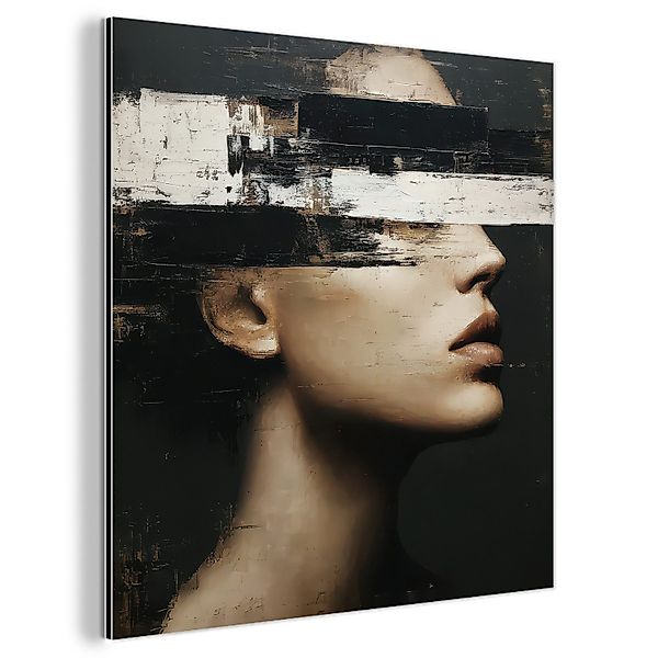 MuchoWow Metallbild Gesicht - Frau - günstig online kaufen