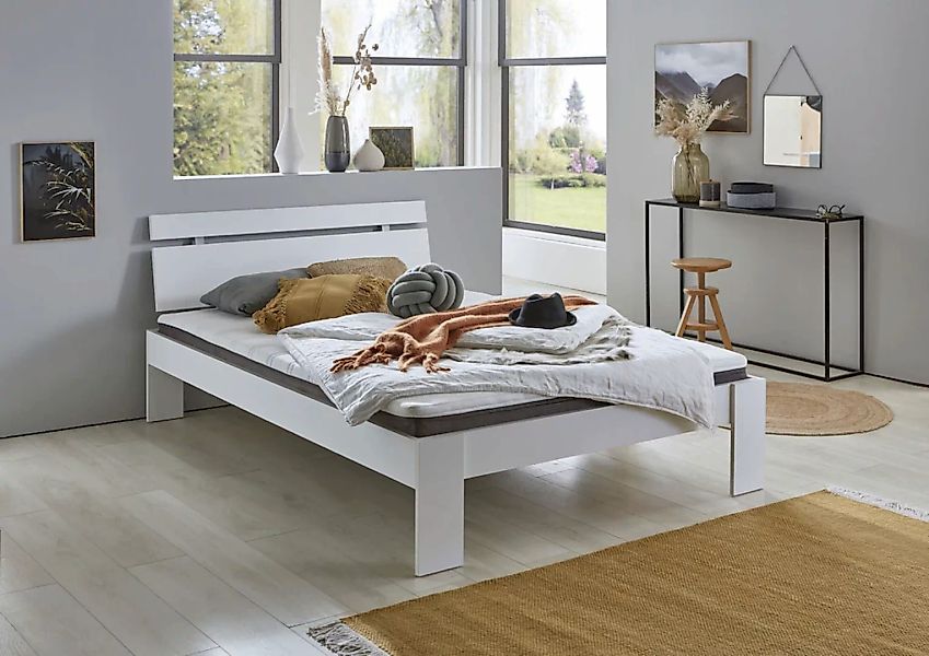 Relita Futonbett "Lian", LF 140 x 200 cm, mit Kopfteil, frei im Raum stellb günstig online kaufen