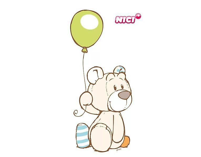Wandtattoo Kinderzimmer NICI - My First NICI - Bärchen mit Luftballon günstig online kaufen