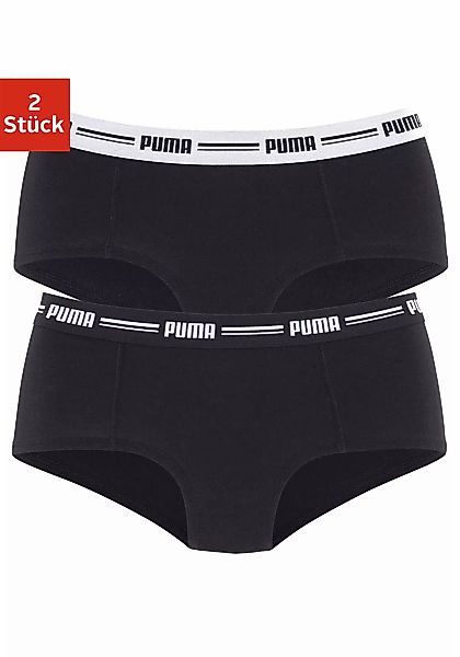 PUMA Panty "PUMA WOMEN MINI SHORT 2P PACK", (Packung, 2er Pack), mit markan günstig online kaufen