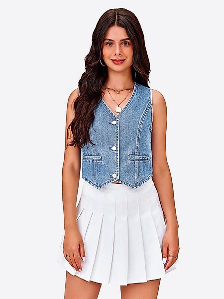 Imily Bela Jeansweste Damen Jeansjacke Weste (Packung, 1-tlg., 1per-Pack) m günstig online kaufen