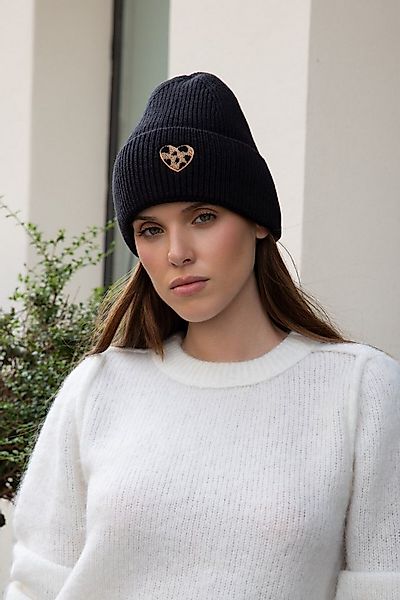 von Herzen Beanie Mütze mit Leoherzchen - Beanie Leoherz - Onesize - Geripp günstig online kaufen