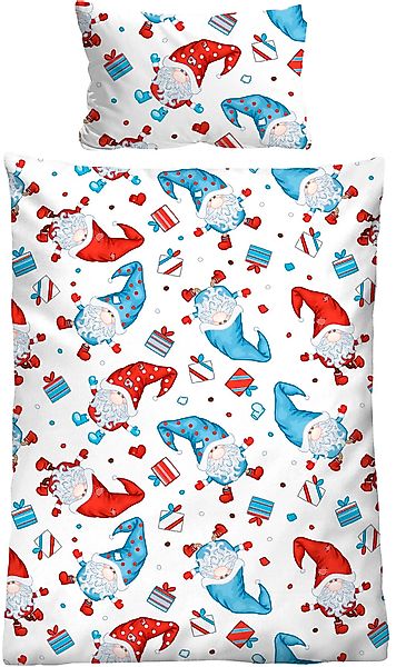 Biberna Kinderbettwäsche "Weihnachten" 2 Stk. tlg. wohlig warm + weich, pfl günstig online kaufen