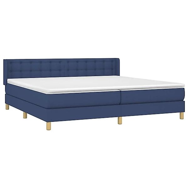 vidaXL Boxspringbett mit Matratze Blau 160x200 cm Stoff 3130607 günstig online kaufen