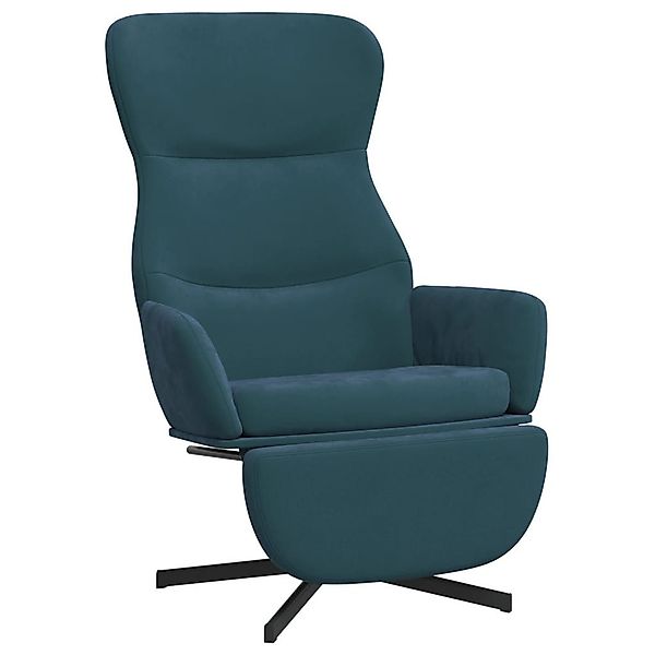 vidaXL Sessel Relaxsessel mit Fußstütze Blau günstig online kaufen