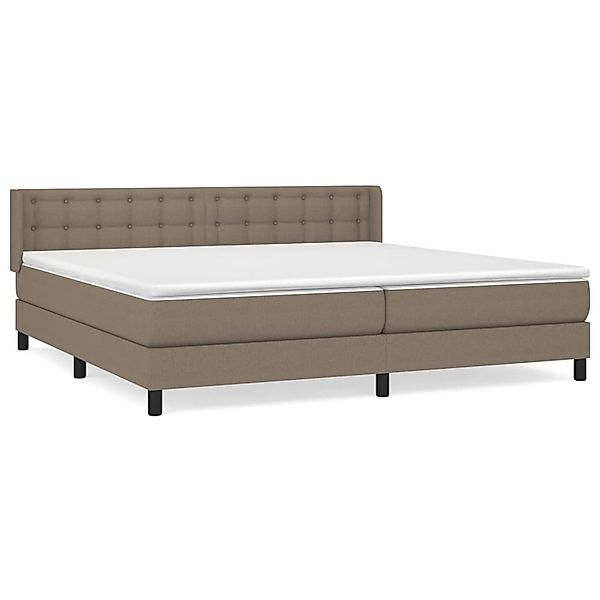 vidaXL Boxspringbett mit Matratze Taupe 200x200 cm Stoff 3130061 günstig online kaufen